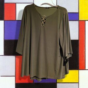 Studio 1886 Women’s Mid Sleeve Green Blouse XL 16